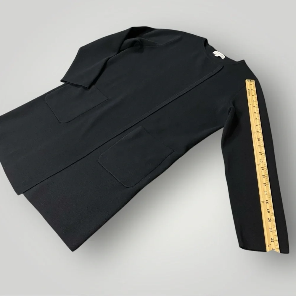 J.Crew Juliette collarless‎ sweater-blazer Sz S Black